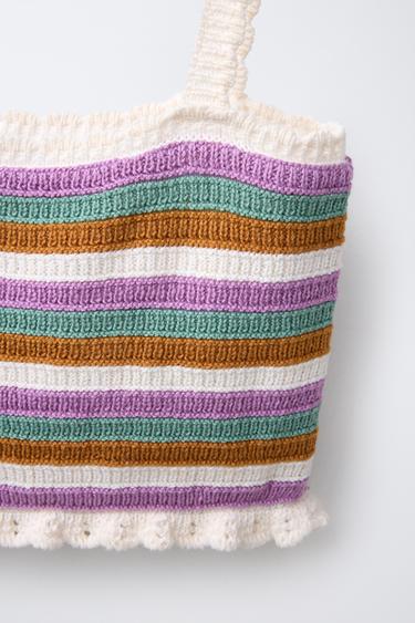 3-6 ANS/ ENSEMBLE EN MAILLE RAYURES CROCHET - Écru de Zara - Image 2