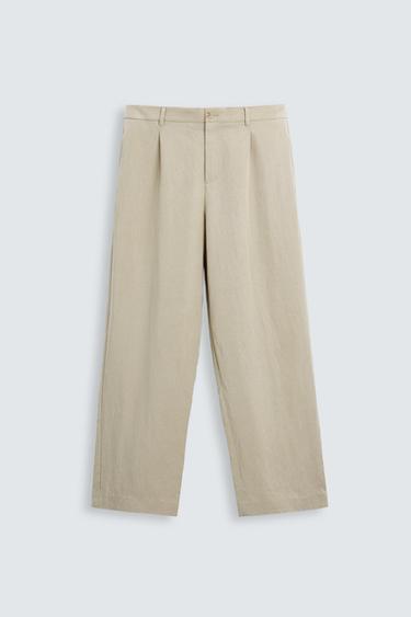 PANTALÓN WIDE FIT PLIEGUES - Piedra de Zara