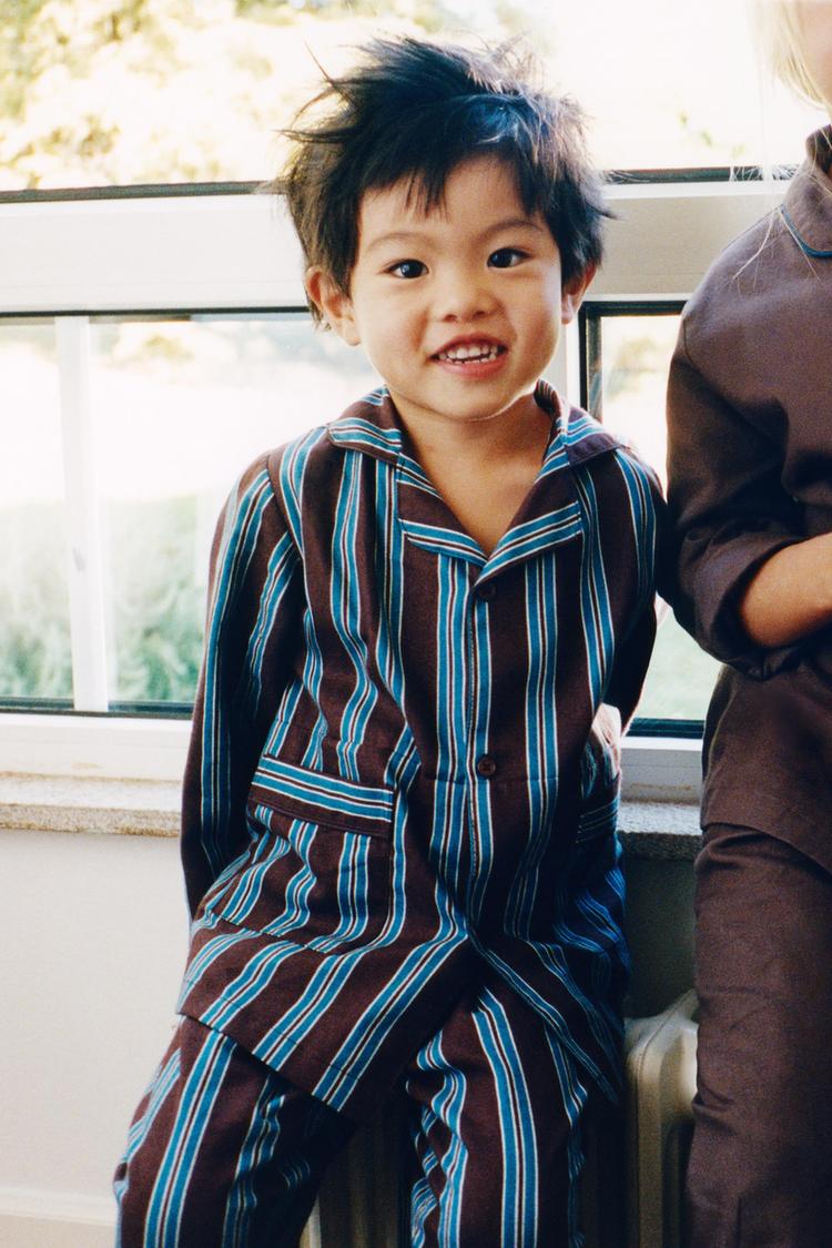 2 6 anos pijama camisero rayas