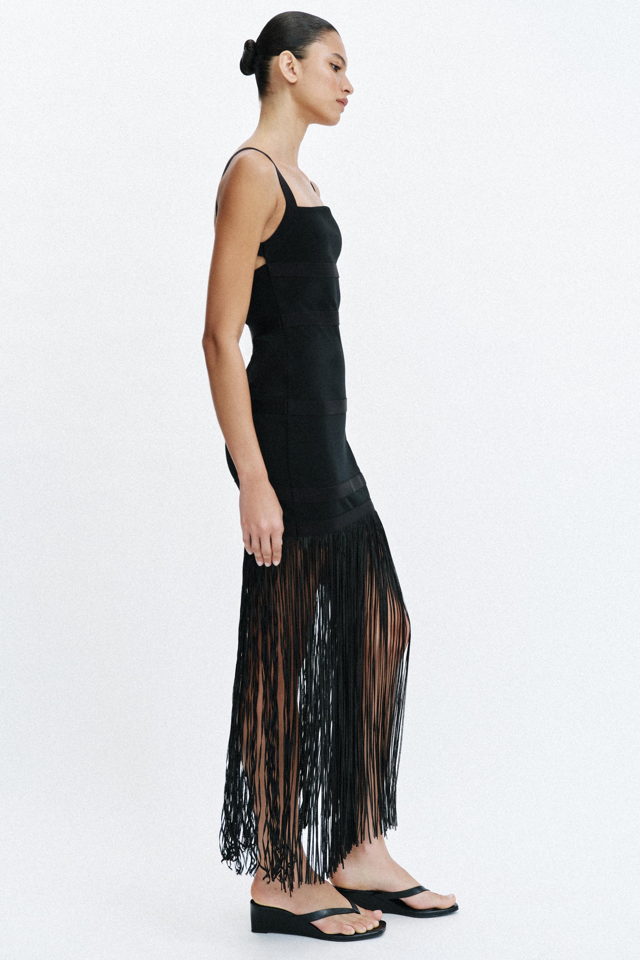 LONG FRINGED DRESS