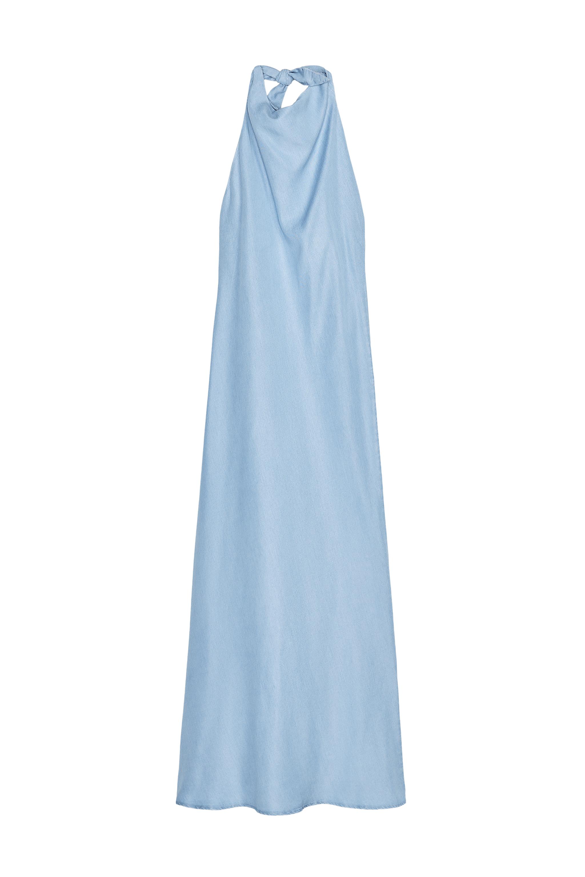 zara flowy halter dress SECOND HAND contrast stitching
