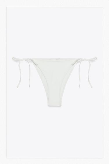 BIKINOVÉ KALHOTKY SE ŠŇŮRKAMI - Přírodní od Zara