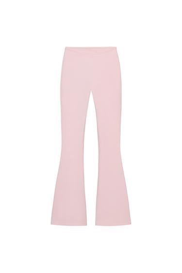 PANTALÓN FLARE INTERLOCK - Rosa de Zara