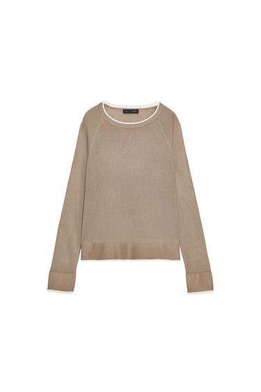 DOUBLE KNIT JUMPER - Mink by Zara