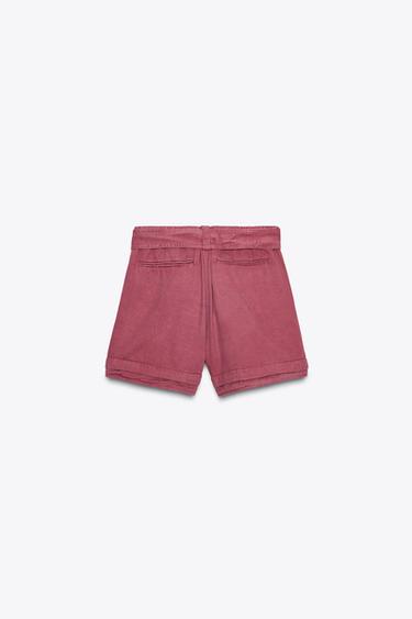 SHORT FLUIDE CEINTURE ZW COLLECTION - Rose de Zara - Image 7