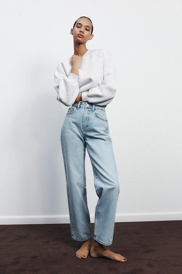 MOM FIT JEANS TRF MET HIGH WAIST - Lichtblauw van Zara