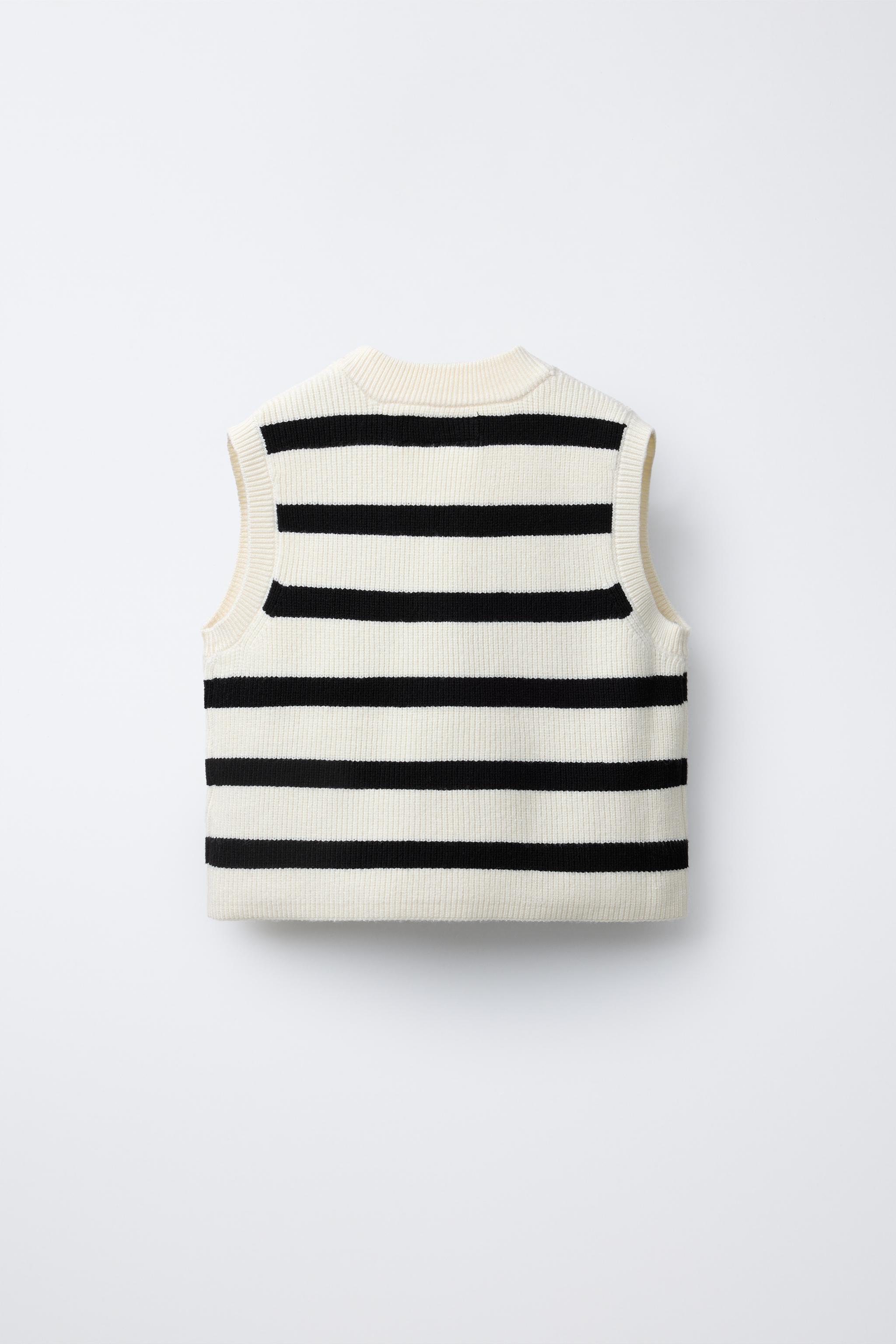 STRIPED KNIT VEST striped ZARA Turkey - Main Image