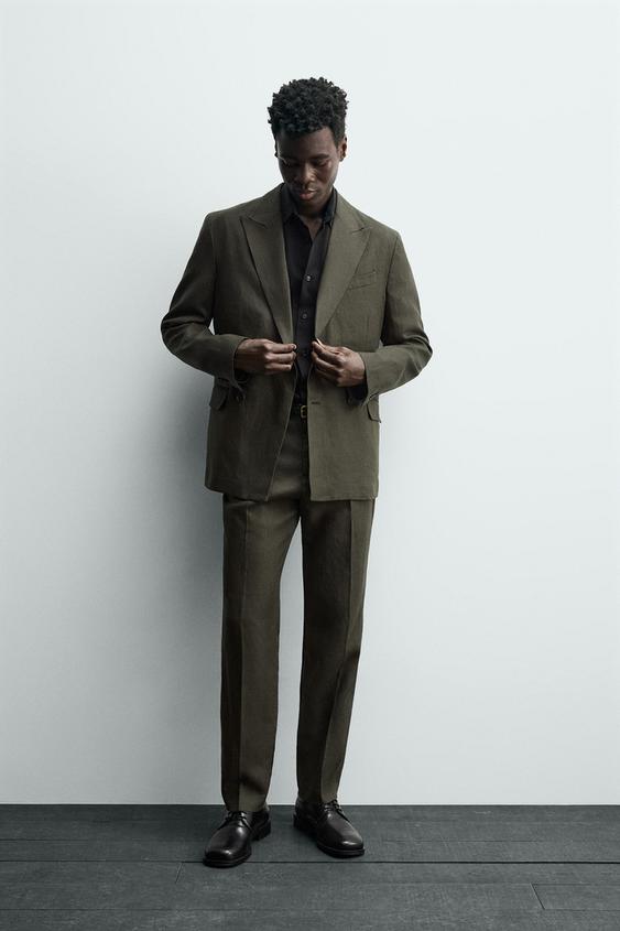 100% LINEN SUIT PANTS