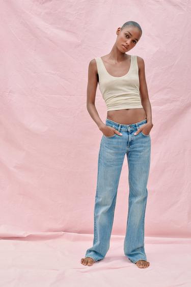Zara TRF LOW RISE BOOTCUT JEANS - Blue - Image 0