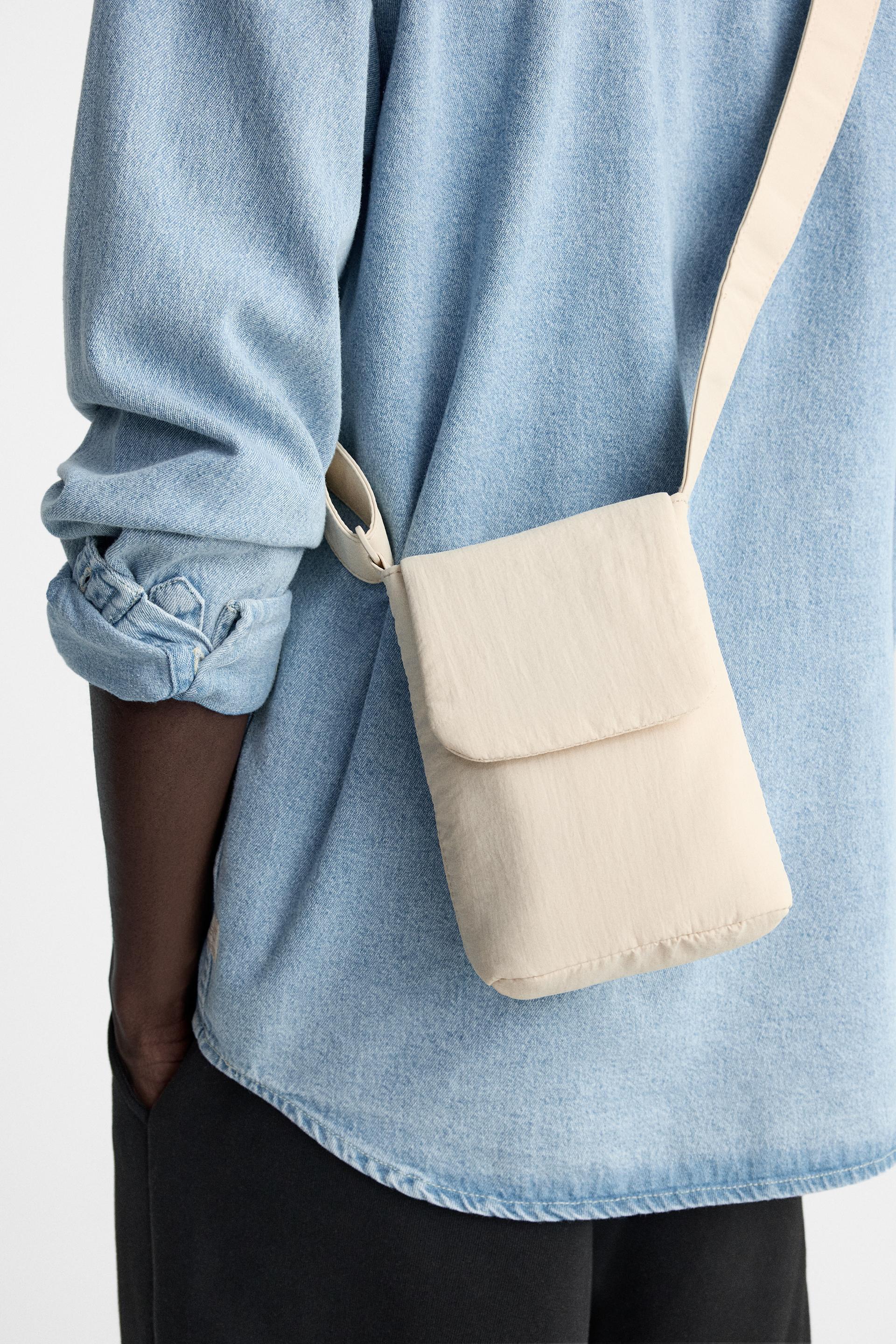 ナイロンミニショルダーバッグ - ボーンホワイト | ZARA Japan / 日本