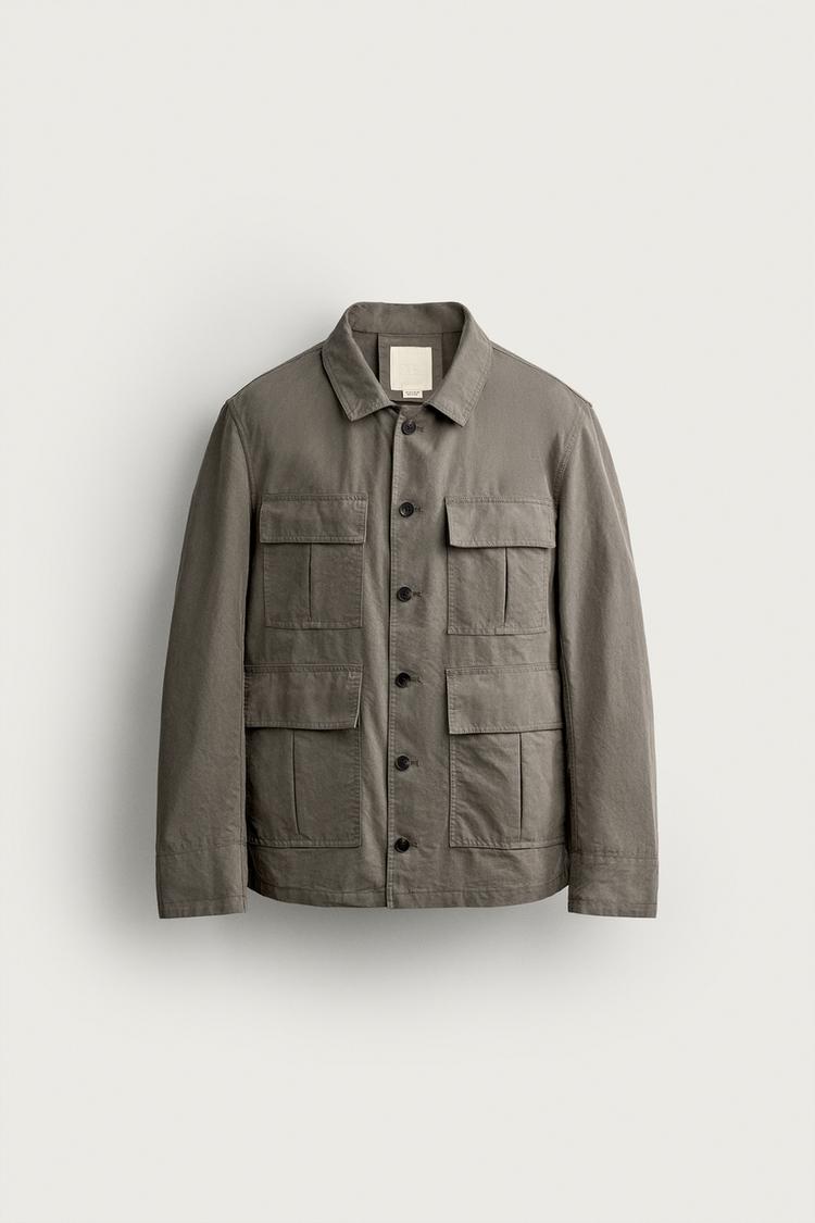 Cazadora relaxed fit bolsillos utility
