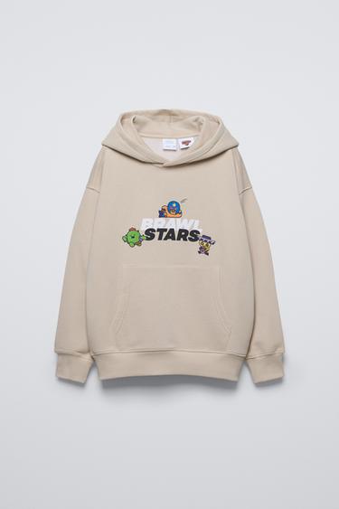 ХУДИ С ПРИНТОМ BRAWL STARS © SUPERCELL OY — ПЕСОЧНЫЙ от Zara — изображение 0