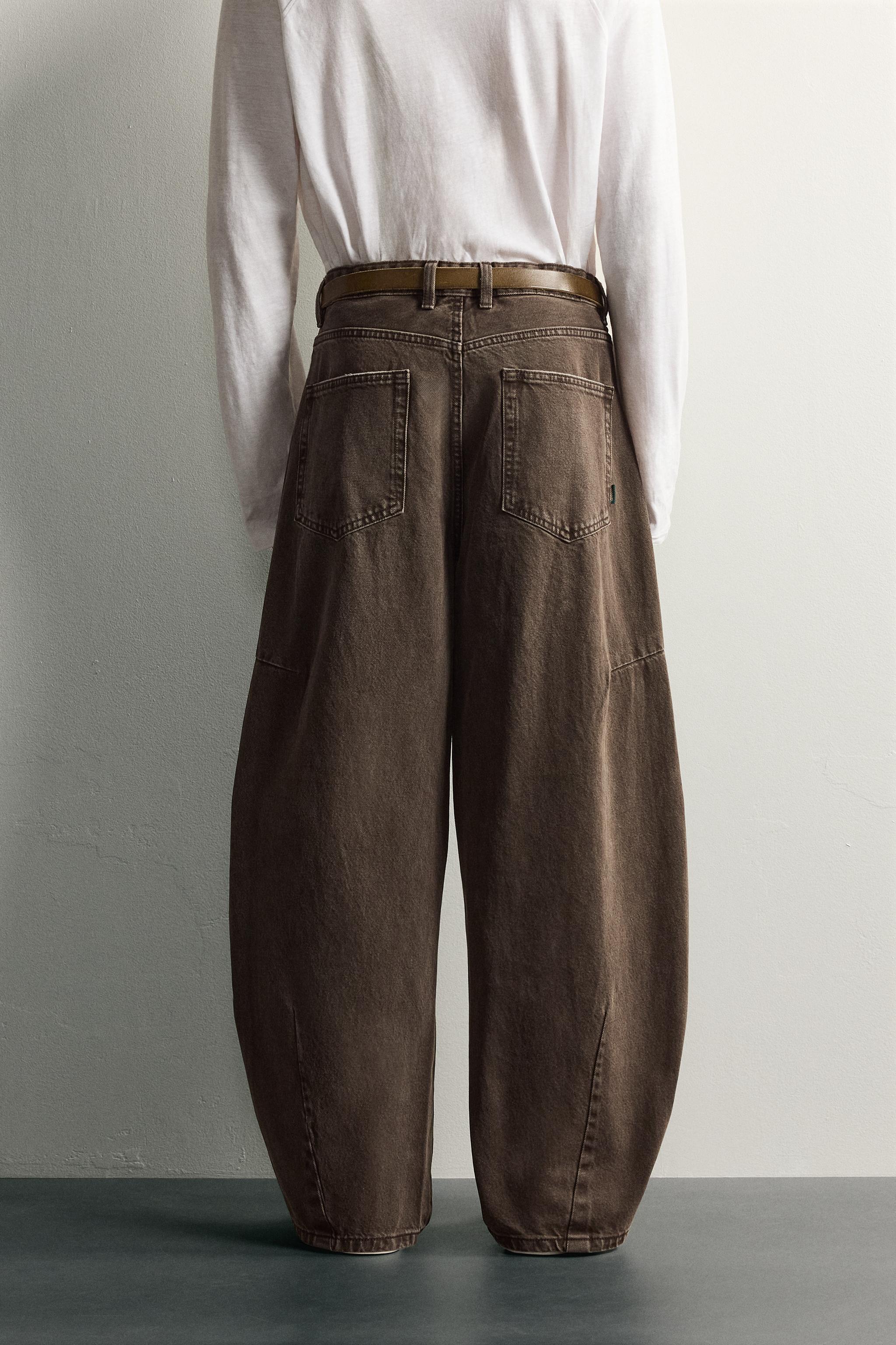 DRAWSTRING BARREL FIT PANTS