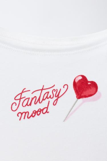 PRINTED T-SHIRT - White by Zara - Image 2