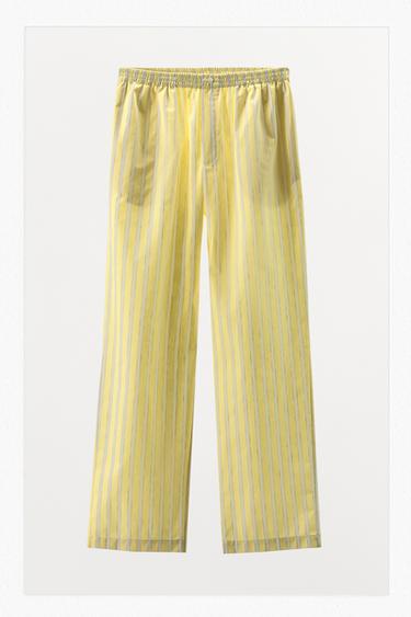 STRIPED PYJAMA TROUSERS - Yellow by Zara