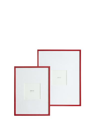 Zara METAL PICTURE FRAME WITH MAT - Red