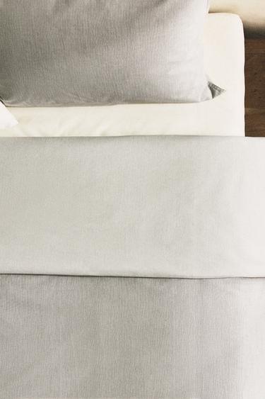 REVERSIBLE STRIPED DUVET COVER - Grey by Zara