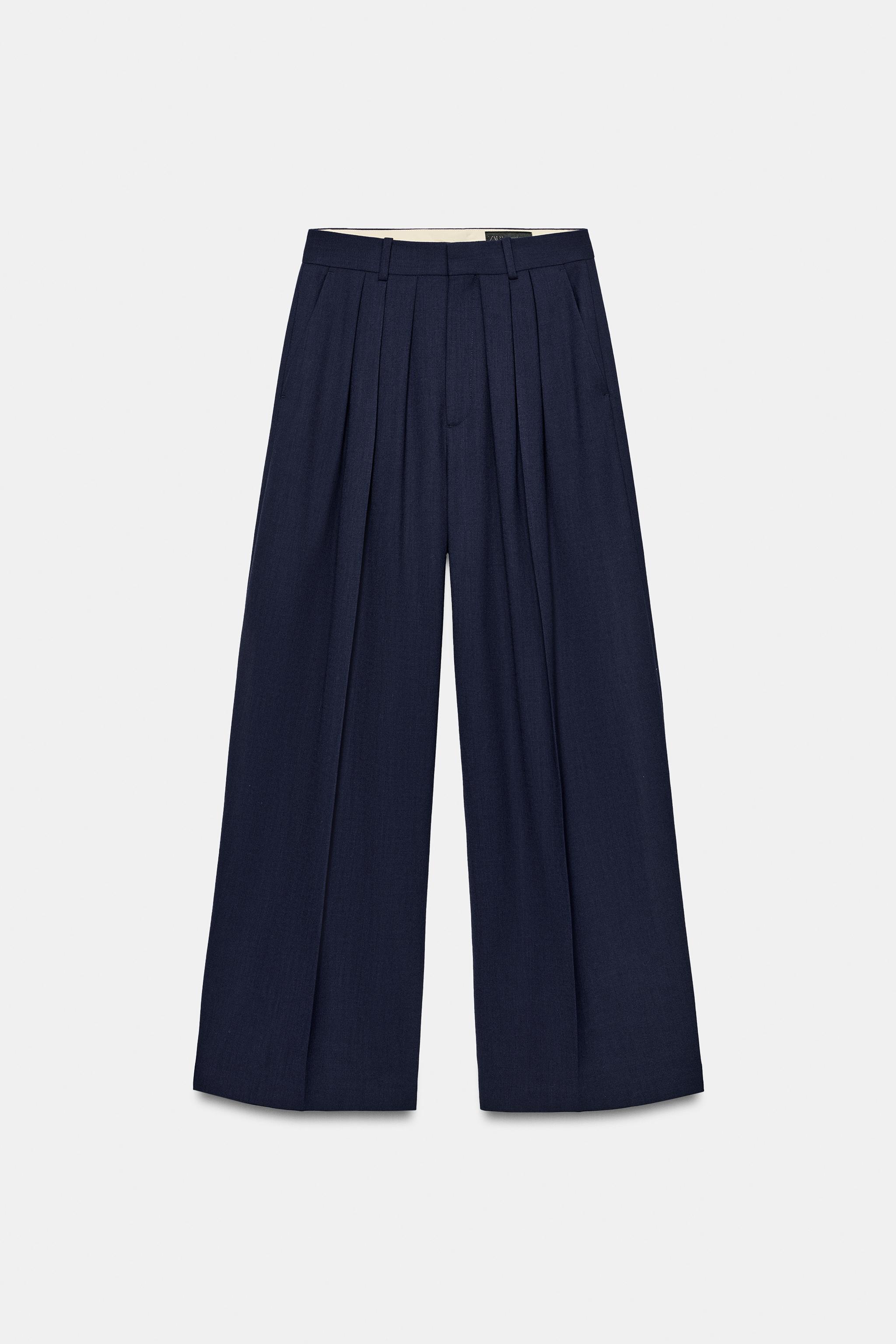 ZW COLLECTION WIDE-LEG PLEATED TROUSERS