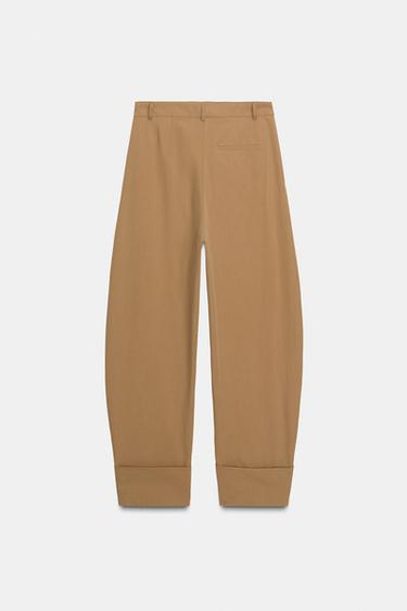 ZW COLLECTION DARTED CHINO TROUSERS - camel by Zara - Image 5