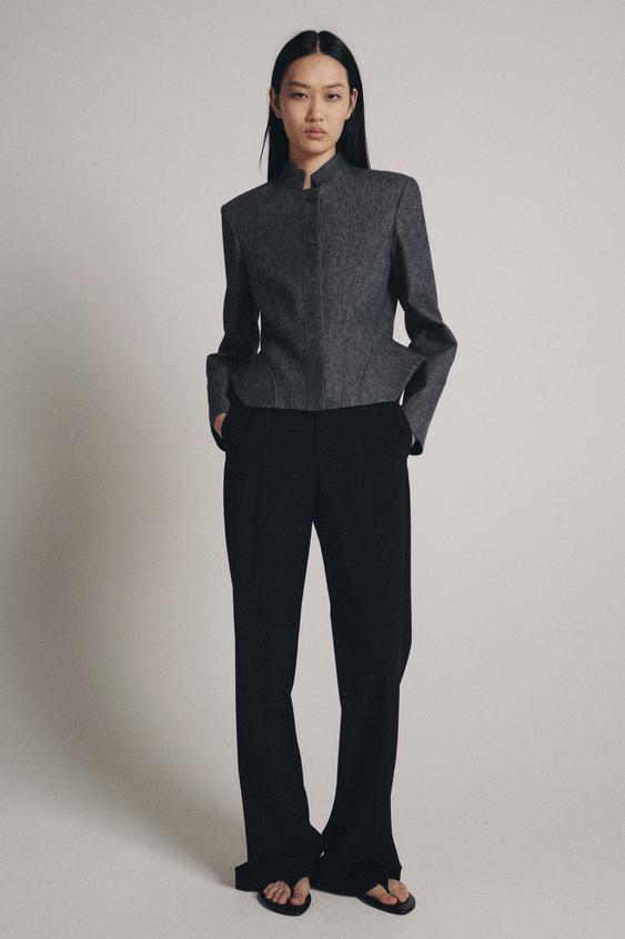 ZW COLLECTION LINEN PEPLUM JACKET from Zara - $149