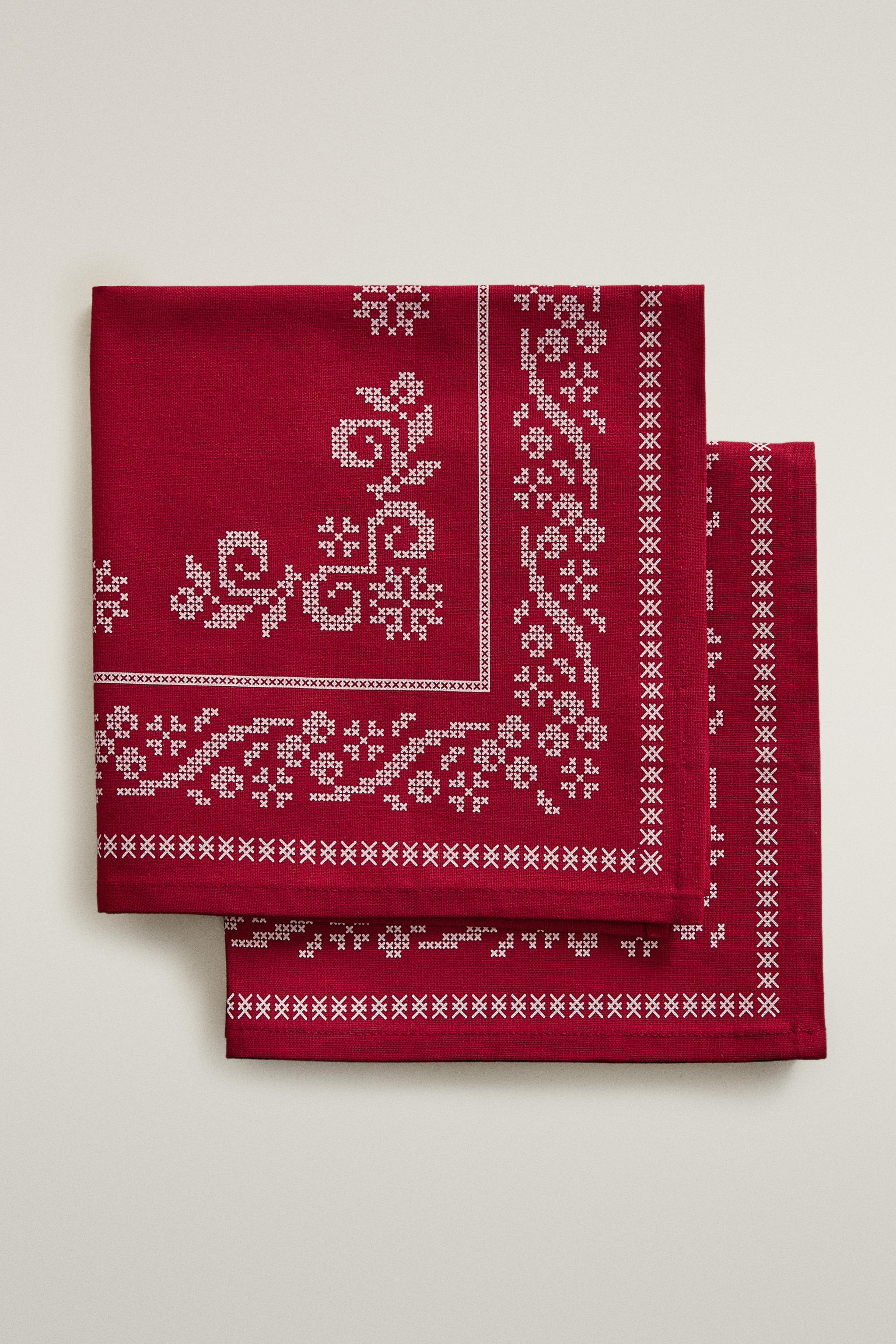 CHRISTMAS TRIM COTTON TABLECLOTH