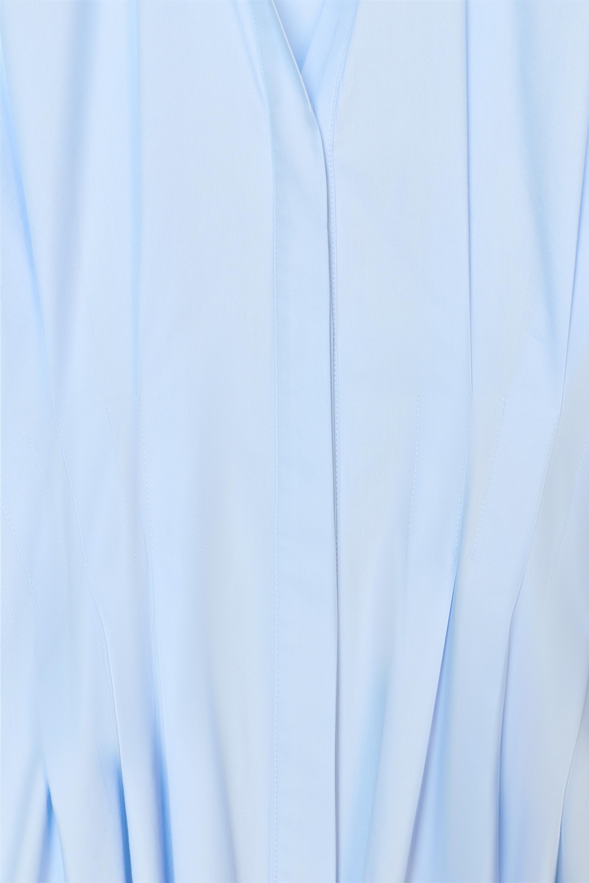 PLEATED POPLIN SHIRT