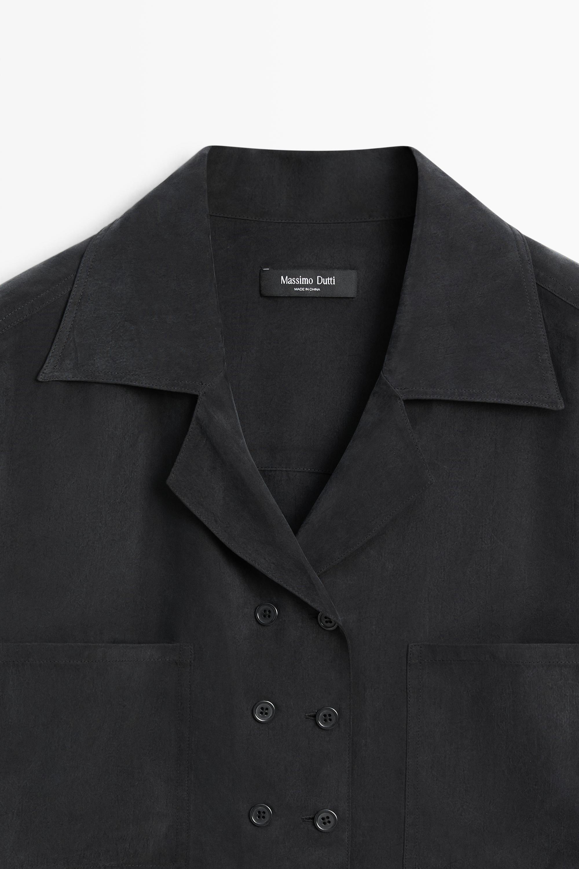 Fluid double-breasted shirt