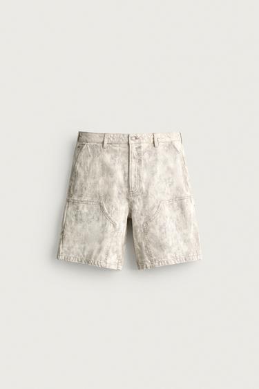 BERMUDA RELAXED FIT BOLSILLO CARPINTERO - Estampado de Zara - Imagen 0