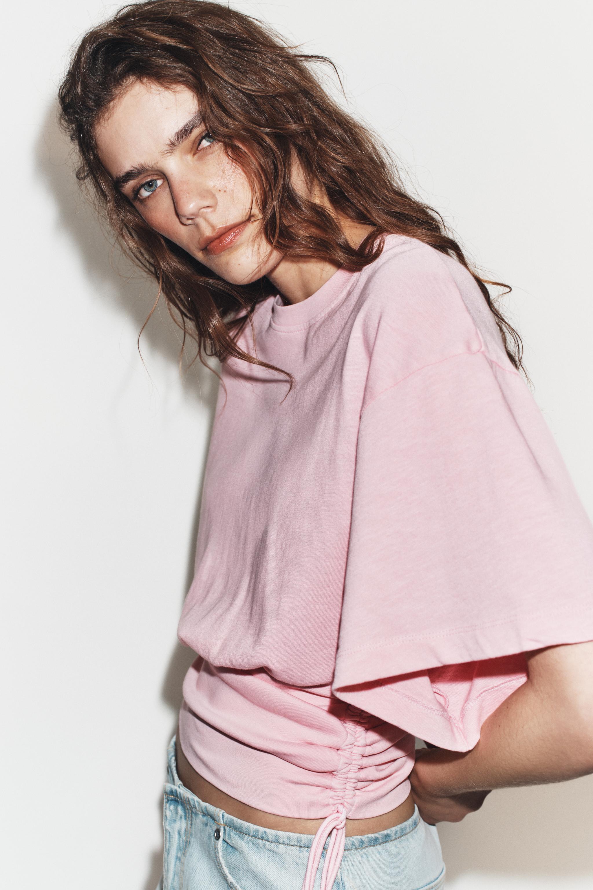 SLUB BELTED TOP