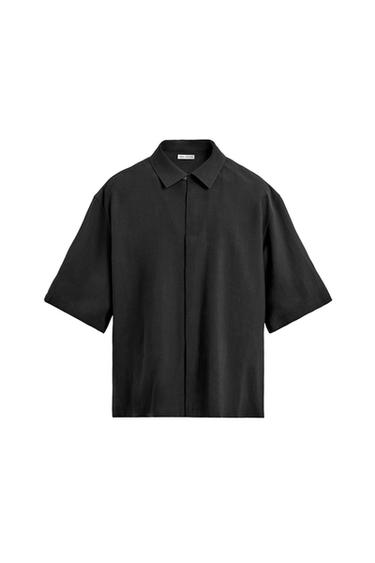 CAMISA FLUIDA RELAXED FIT - Negro de Zara