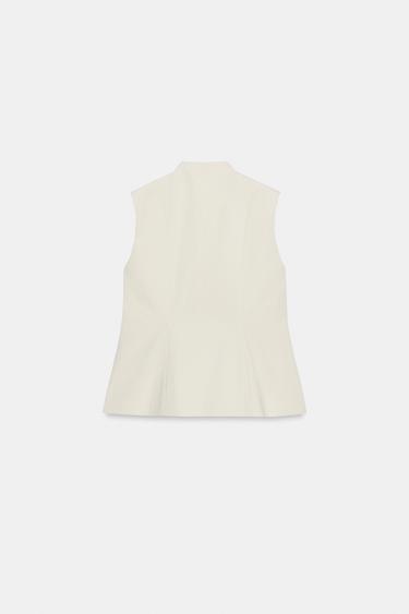 ZW COLLECTION FITTED WAISTCOAT - Sand by Zara - Image 5