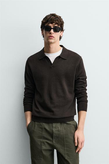 POLO PUNTO REGULAR FIT - Chocolate de Zara