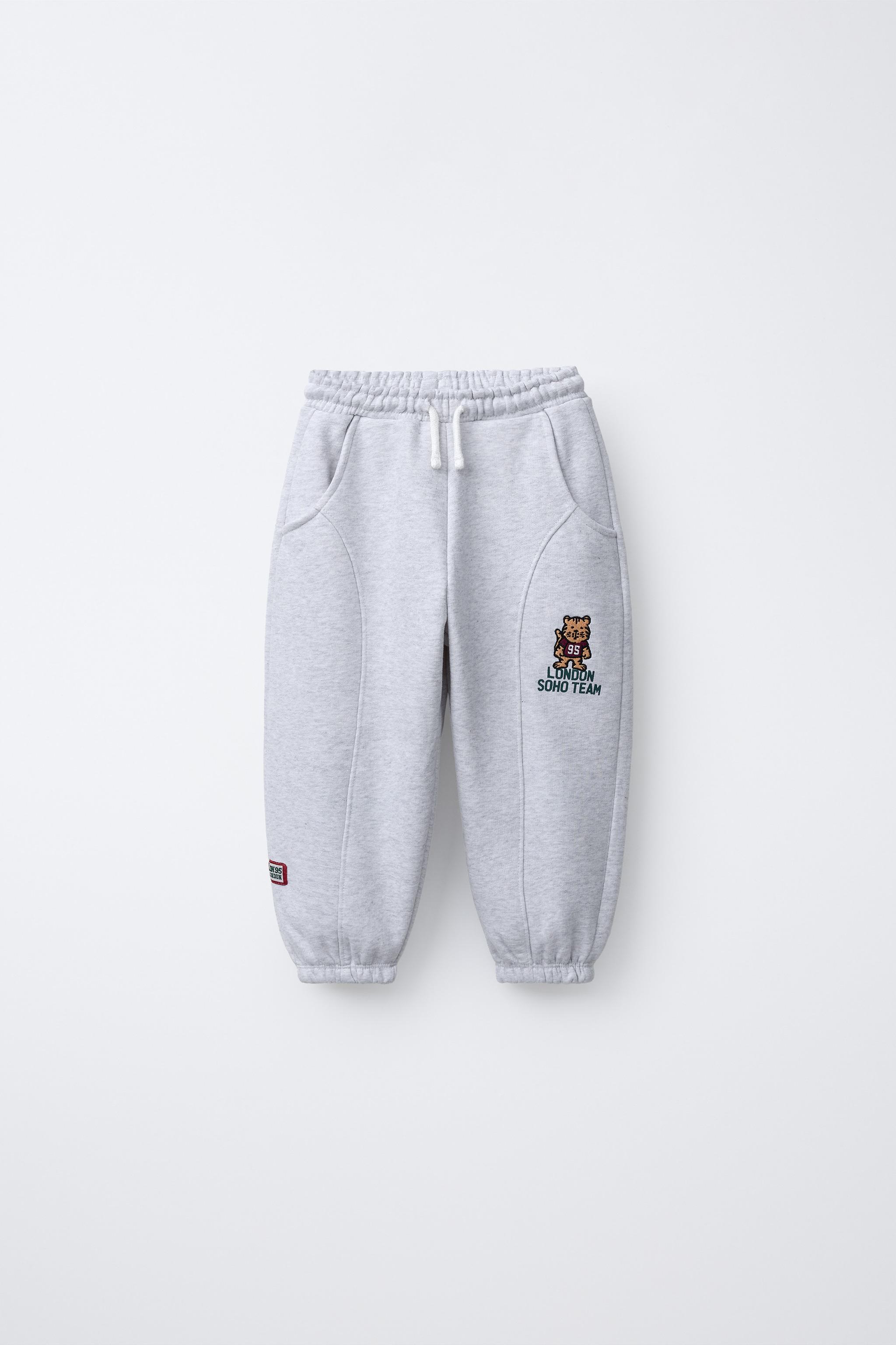 EMBROIDERED ANIMAL JOGGING PANTS