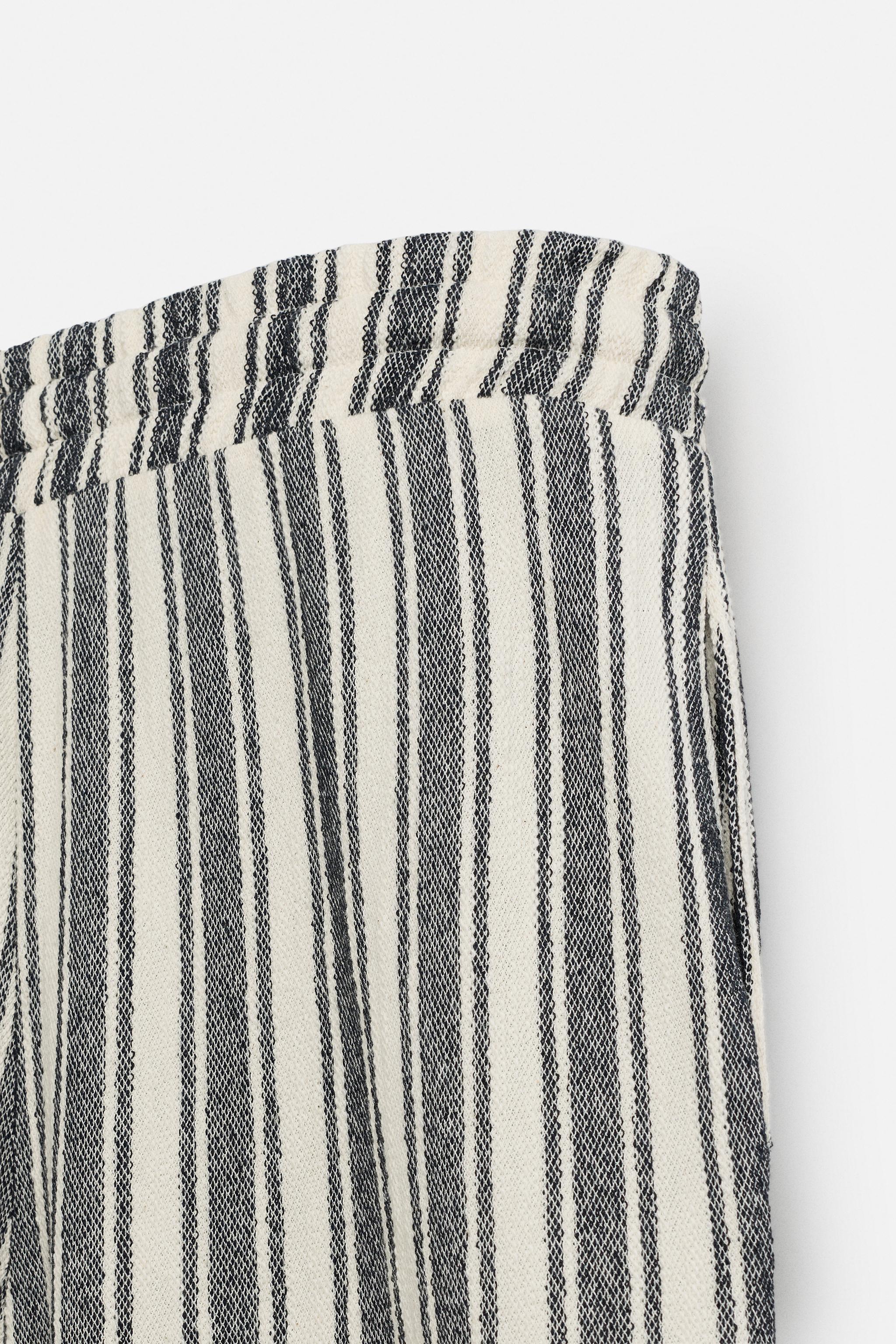 PANTALON JACQUARD RAYURES