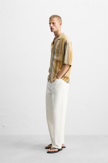 CHEMISE À IMPRIMÉ RAYURES - Orange de Zara - Image 3