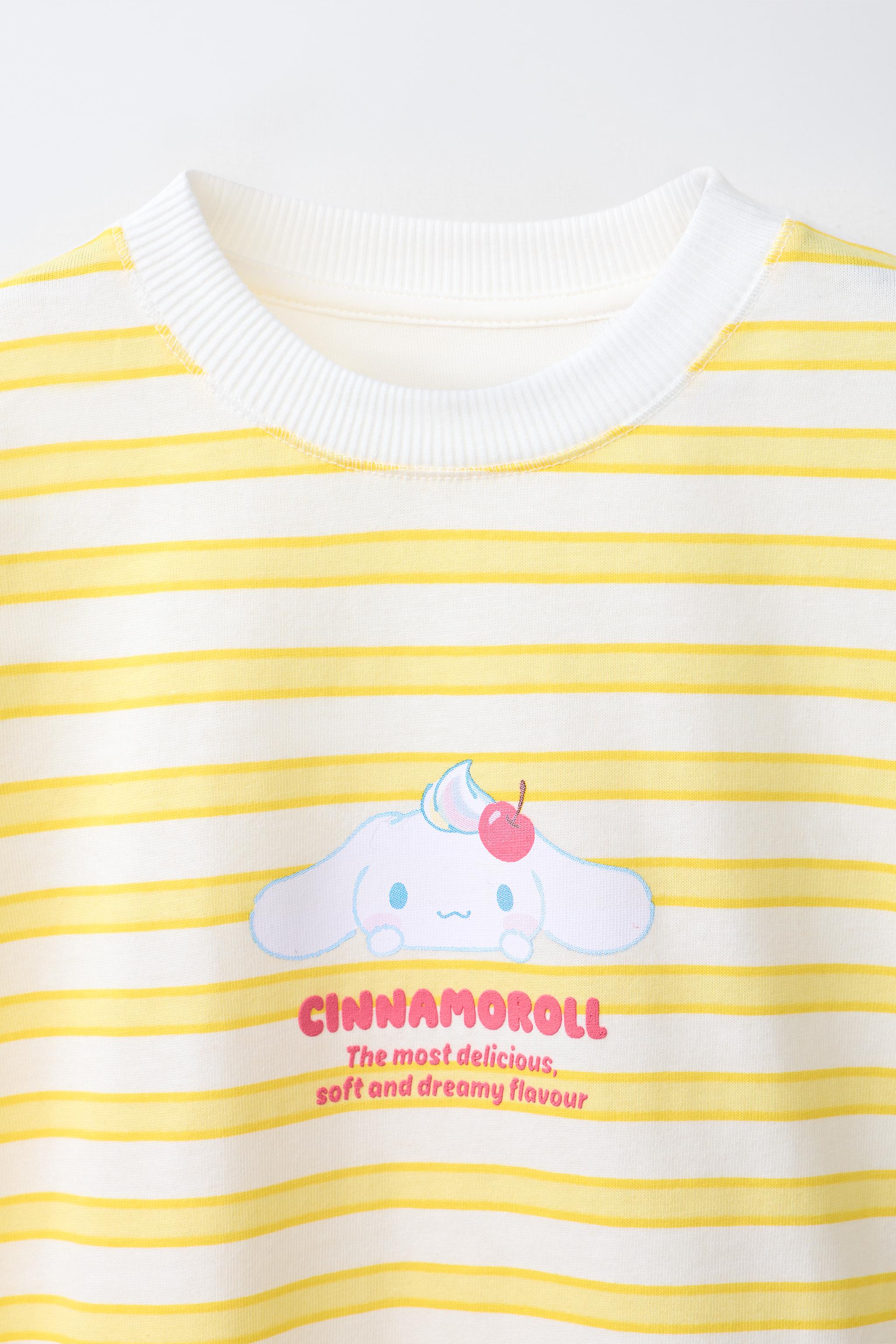 Детские футболки Zara CINNAMOROLL © SANRIO STRIPED T-SHIRT — фото 4