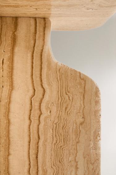 TABLE D'APPOINT TRAVERTIN - Écru de Zara - Image 3