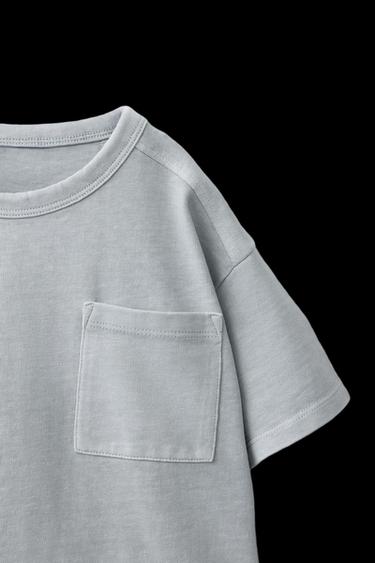 Zara PLAIN JOGGING T-SHIRT AND SHORTS SET - Light blue