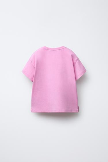 HEART PRINT T-SHIRT - Pink by Zara - Image 1