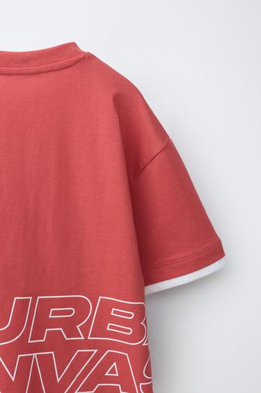 PYJAMA DOUBLE MANCHES IMPRIMÉ INSCRIPTION 6-14 ANS - Rouge de Zara - Image 7