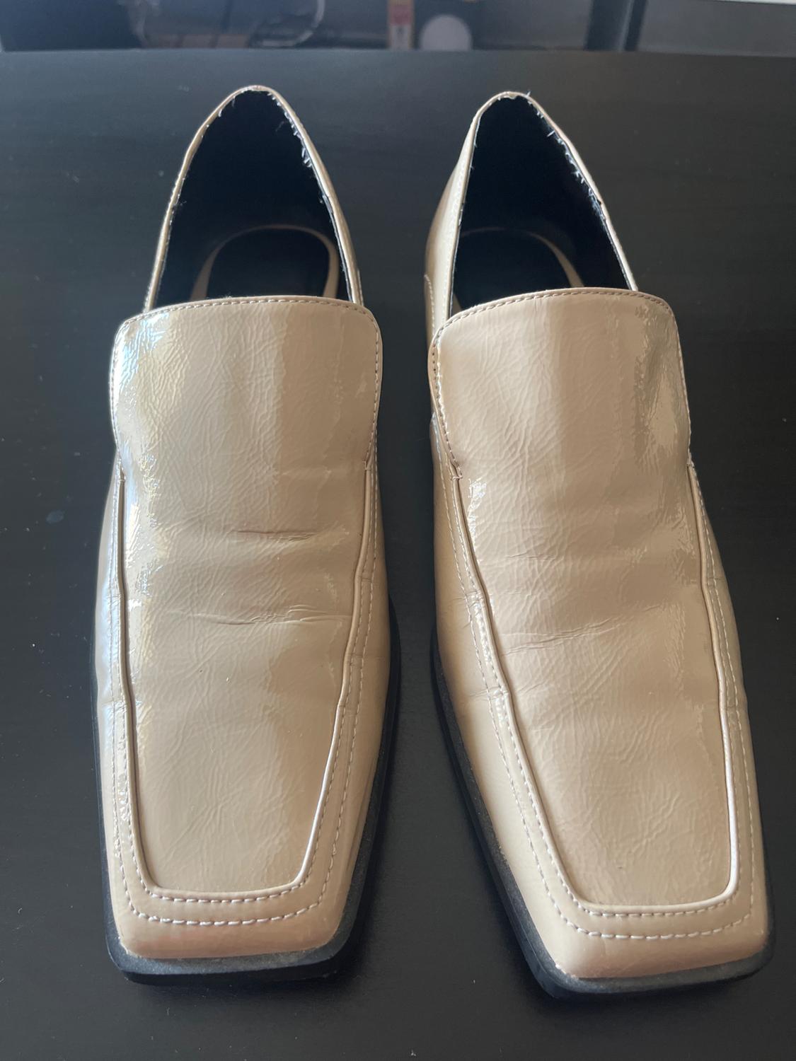 PRINTED LEATHER LOAFERS