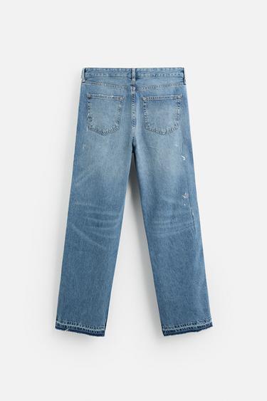 FLARE JEANS WITH SIDE STRIPES - Light blue by Zara - Image 6