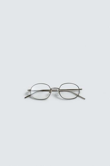 Zara LIMITED EDITION OVAL GLASSES - Silver