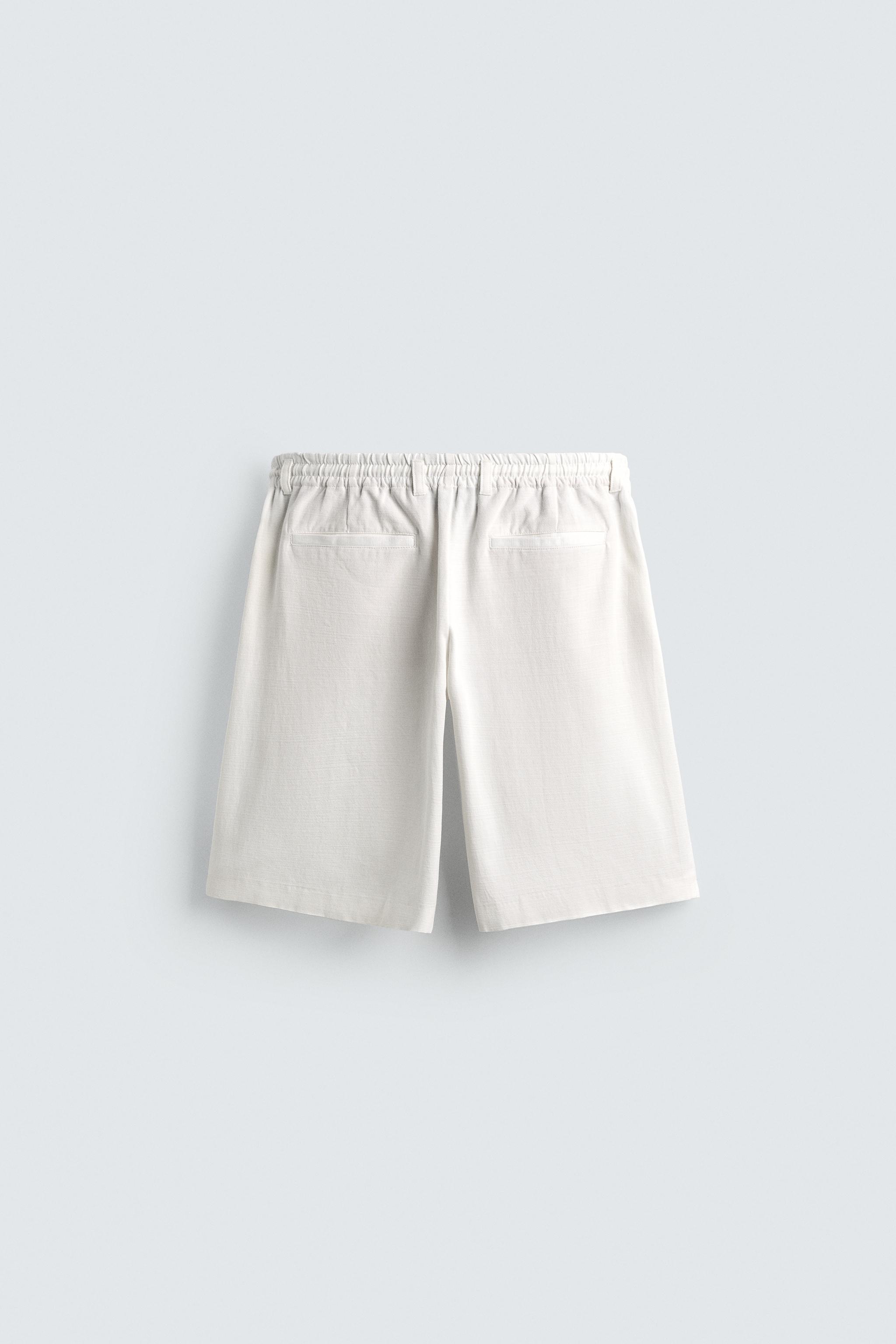 FLUID RELAXED FIT SHORTS - Oyster-white | ZARA United States