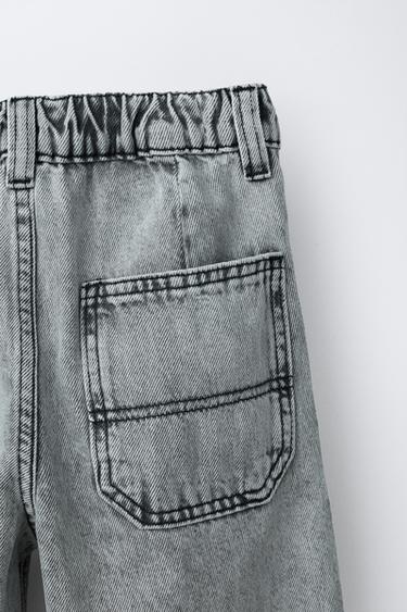 BAGGY JEANS WITH POCKETS - Light grey by Zara - Image 3