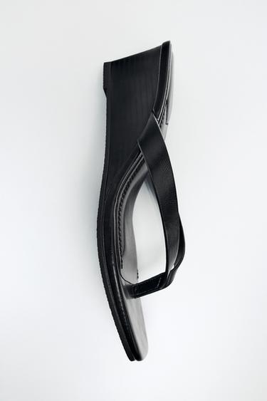 SANDALER MED KILEHÆL - Sort fra Zara