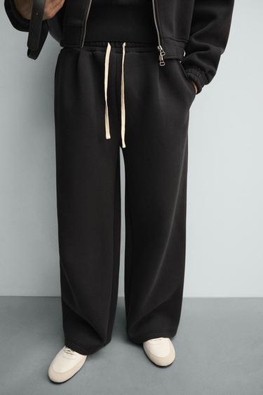 TECHNICAL PLEATED JOGGERS - Black by Zara