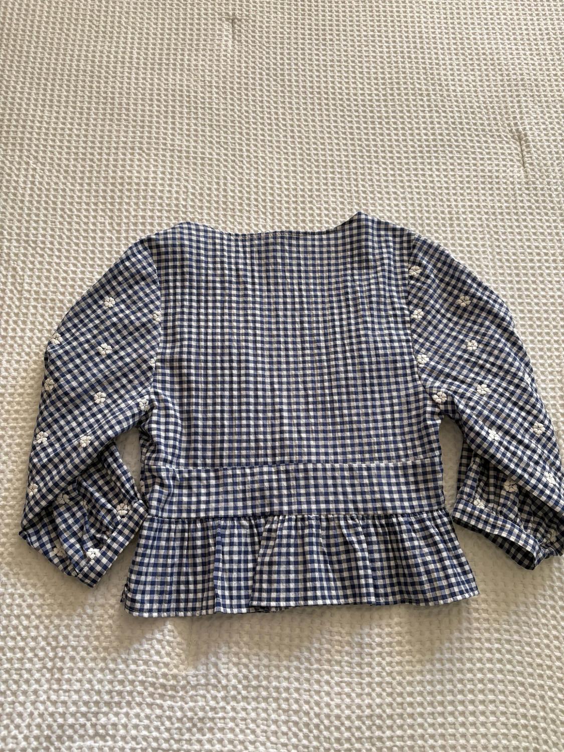 EMBROIDERED GINGHAM TOP - Image 4