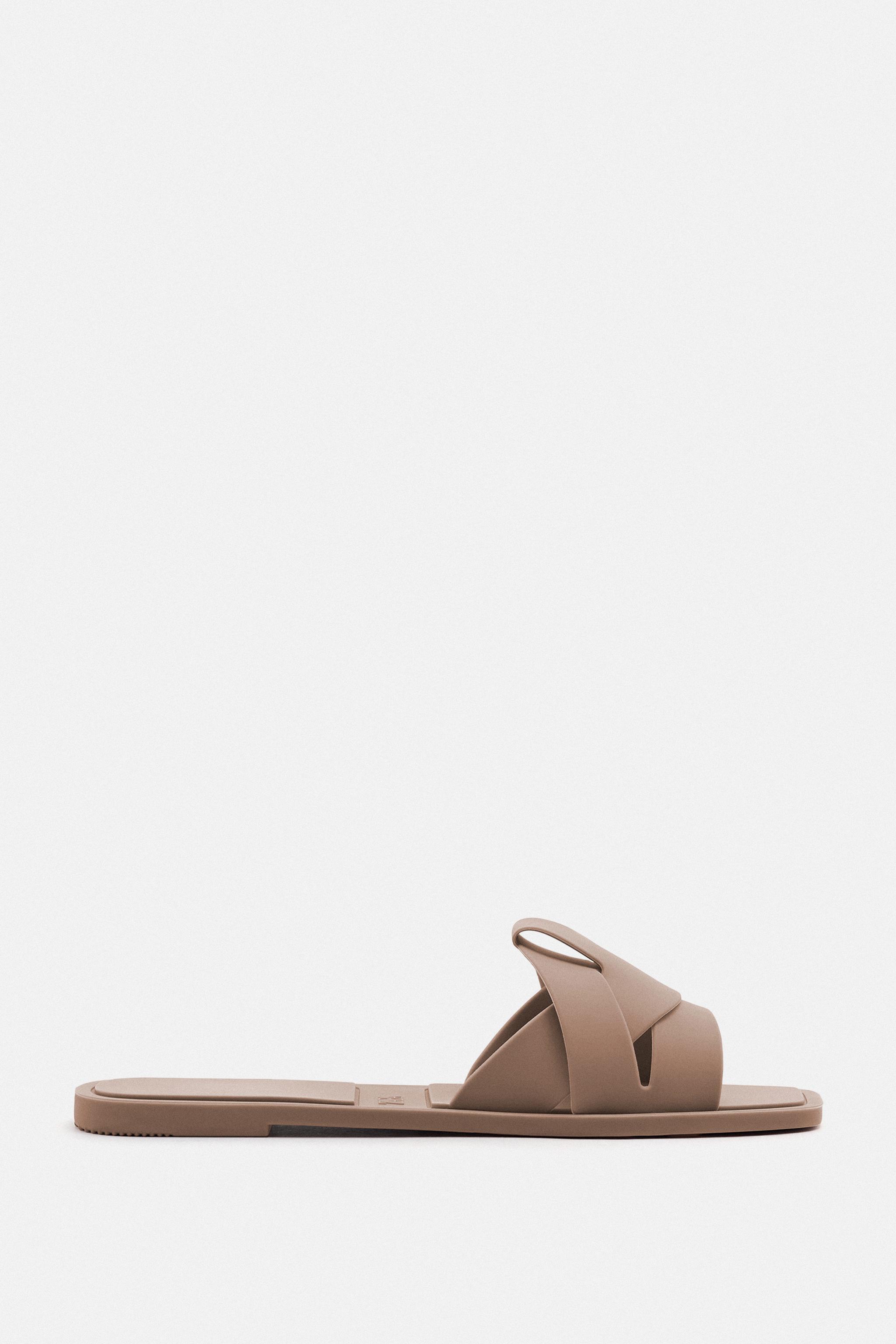 Zara 2024 tan sliders