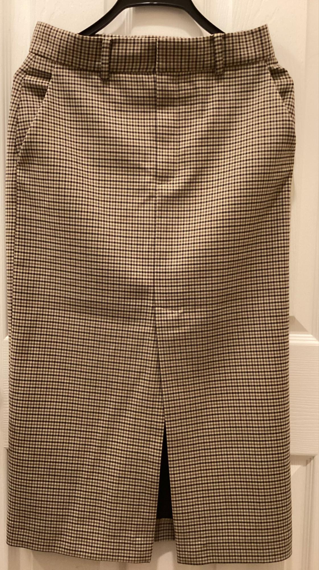 PLAID PENCIL SKIRT